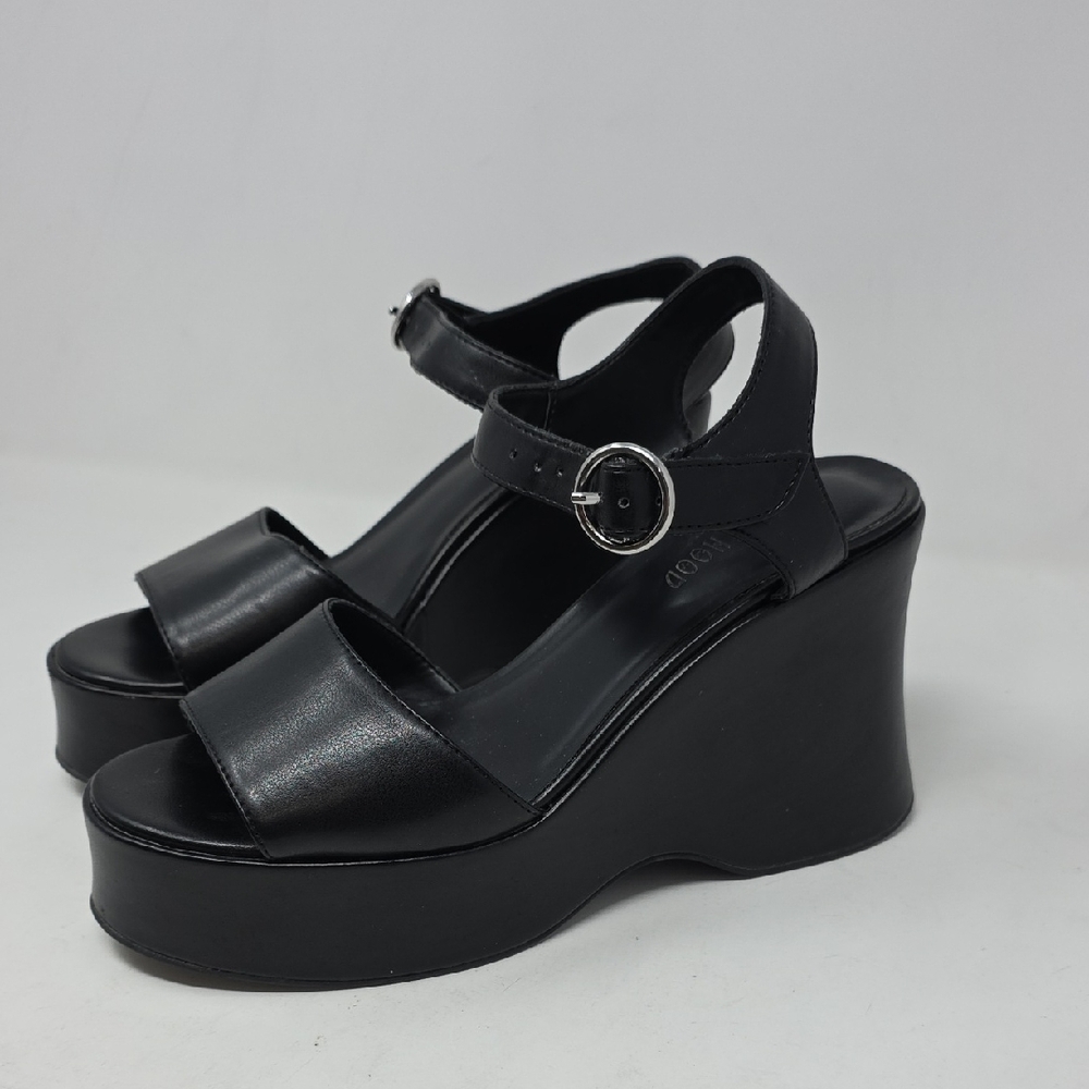 Dolls Kill Current Mood American Craft Platform Sandals Black Size 9